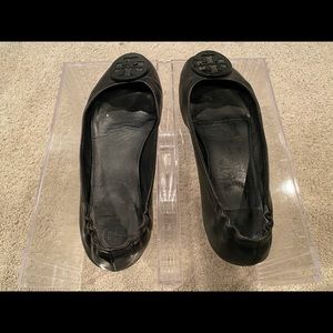 Tory Burch Minnie Ballet Flats - Black Leather - Sz 8.5
